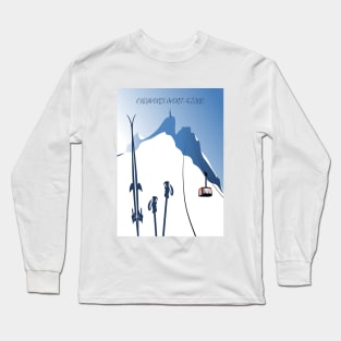 Chamonix Aiguille du Midi leewarddesign Long Sleeve T-Shirt